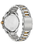 CITIZEN QUARTZ CHRONOGRAPH ROSE GOLD DIAL TWO-TONE BRACELET AN8204-59X