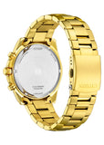 CITIZEN QUARTZ CHRONOGRAPH WHITE DIAL GOLD BRACELET AN8232-53A