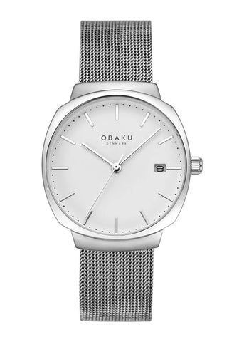 OBAKU FELT LILLE-STAINLESS STEEL BRACELET WHITE DIAL V273LDCWMC