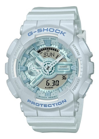 CASIO G-SHOCK MID SIZE DUO SILKY TONE BLUE RESIN BAND GMAS110ST-2A