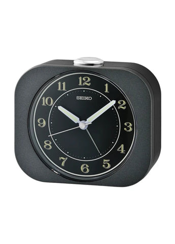 SEIKO ALARM CLOCK METALLIC BLACK QHE195-J