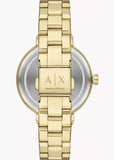 ARMANI EXCHANGE JACKIE SILVER DIAL YELLOW GOLD BRACELET AX5180
