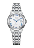 CITIZEN LADIES ECO-DRIVE WHITE DIAL STAINLESS STEEL BRACELET FE1240-81A