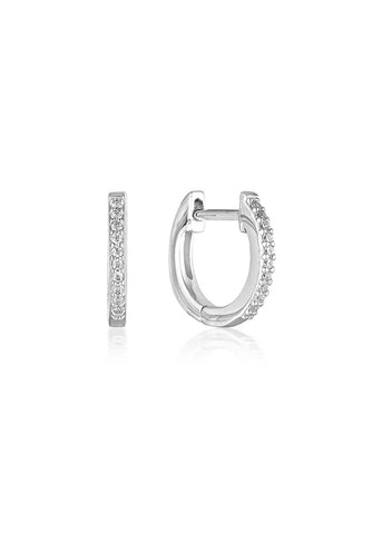 GEORGINI NOEL NIGHTS SHINE HOOP EARRINGS SILVER IE1036W