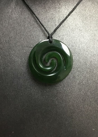 NZ GREENSTONE CIRCLE KORU 35MM BD232 35MM