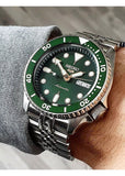 SEIKO 5 SPORTS AUTOMATIC GREEN DIAL STAINLESS STEEL BRACELET SRPD63K