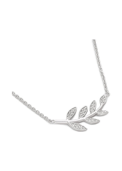 JFS00485040 FOSSIL JEWELLERY OLIVE BRANCH STERLING SILVER NECKLACE