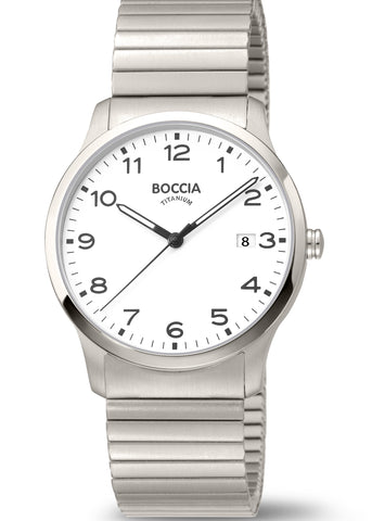 BOCCIA TITANIUM 12 FIGURE DIAL TITANIUM EXPANDING BAND 3665-01