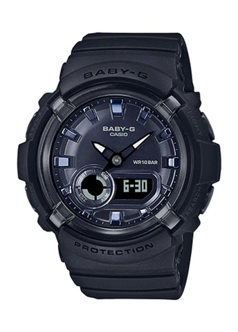 CASIO BABY-G ANALOGUE / DIGITAL BLACK RESIN BAND BGA280-1A