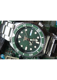 SEIKO 5 SPORTS AUTOMATIC GREEN DIAL STAINLESS STEEL BRACELET SRPD63K