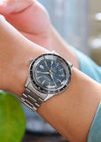 SEIKO PRESAGE AUTOMATIC STYLE 60'S G.M.T BLUE DIAL STAINLESS SSK009J