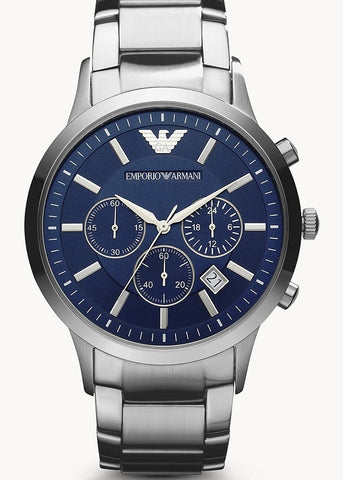 EMPORIO ARMANI RENATO BLUE DIAL CHRONGRAPH STAINLESS STEEL AR2448