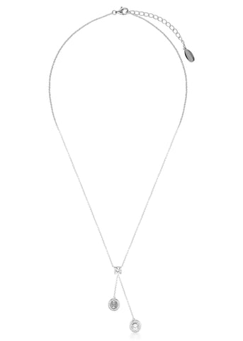 GEORGINI SIGNATURE MEMENTO LARIAT SILVER NECKLACE IP879W