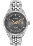 CITIZEN GENTS ECO-DRIVE GREY DIAL STAINLESS STEEL BM7251-53H