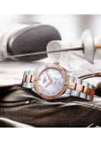 TISSOT SWISS LADIES PR100 PEARL DIAL TWO-TONE DIAMOND SET T101-910-22-116-00