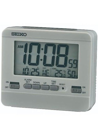 SEIKO DIGITAL DUAL ALARM CLOCK GREY QHL086-N