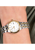 CITIZEN LADIES ECO-DRIVE BI-TONE GOLD & SILVER BRACELET EW2484-82B