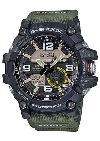 CASIO G-SHOCK MUDMASTER TWIN SENSOR BLACK & GREEN RESIN GG1000-1A3