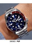 SEIKO 5 SPORTS AUTOMATIC BLUE / RED DIAL STAINLESS STEEL SRPD53K