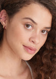ANIA HAIE CLARET RED ENAMEL GOLD HUGGIE EARRINGS E031-02G-R