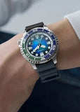 CITIZEN ECO-DRIVE PROMASTER SEA DIVERS TWO TONE BLUE/GREEN BN0166-01L