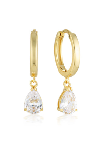 GEORGINI LOVE IS IN THE AIR PIA HOOP EARRINGS GOLD IE935G