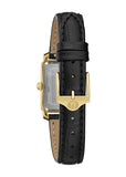 BULOVA LADIES SUTTON MOTHER PEARL DIAL BLACK LEATHER BAND 97L173