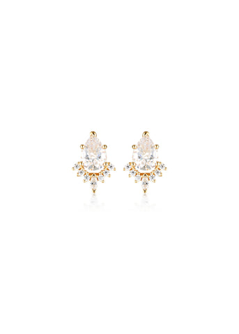 GEORGINI ICONIC BRIDAL PENELOPE EARRING GOLD IE981G