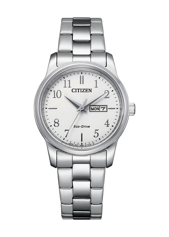 CITIZEN LADIES ECO-DRIVE STAINLESS STEEL BRACELET EW3260-84A
