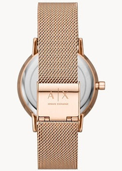 AX5573 ARMANI EXCHANGE LOLA ROSE GOLD DIAL ROSE GOLD MESH BRACELET