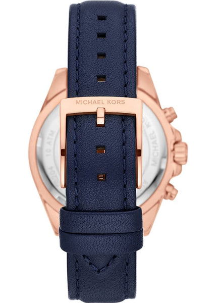 Michael kors hotsell blue leather watch