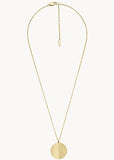 FOSSIL JEWELLERY HARLOW LINEAR TEXTURE CIRCLE GOLD NECKLACE JF04534710