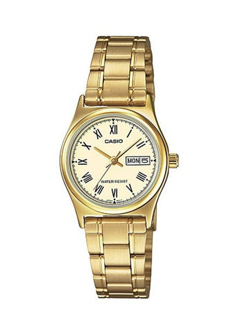 CASIO LADIES GOLD ANALOGUE WATCH LTPV006G-9B