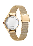 CITIZEN LADIES ECO-DRIVE ROSE DIAL STAINLES MESH BRACELET EM0818-82X