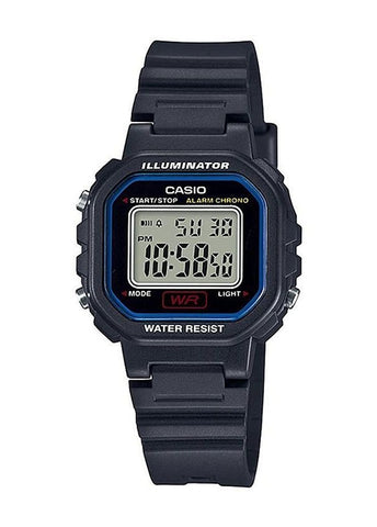 CASIO KIDS DIGITAL WATCH BLACK RESIN BAND LA20WH-1C