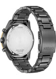 CITIZEN GENTS ECO DRIVE CHRONOGRAPH BLACK STAINLESS CA4556-89E