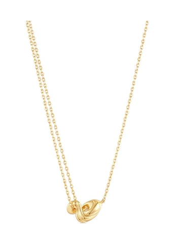 ANIA HAIE TAKING SHAPE GOLD TWISTED WAVE MINI DROP PENDANT N050-03G