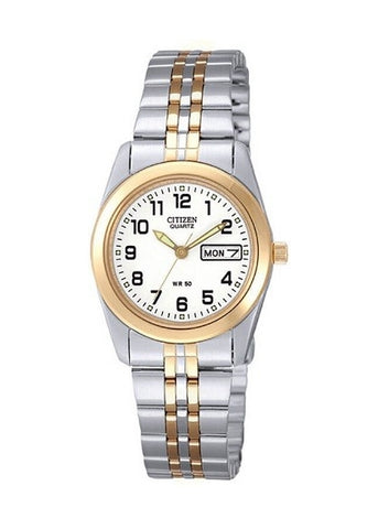 CITIZEN QUARTZ LADIES BI-TONE BRACELET EQ0514-57A