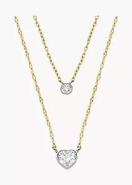 FOSSIL JEWELLERY SADIE TOKENS OF AFFECTION GOLD NECKLACE JF04357998