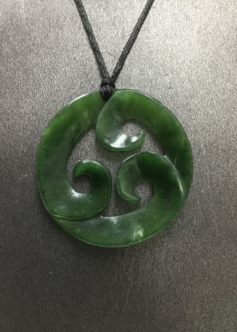 NZ GREENSTONE KORU CIRCLE BD245 50MM