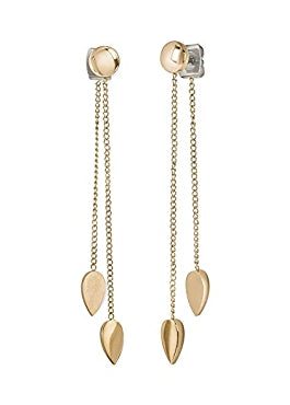 05037 02 BOCCIA TITANIUM JEWELLERY EARRINGS GOLD PLATED DOUBLE