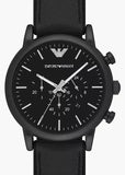 EMPORIO ARMANI LUIGI BLACK DIAL CHRONOGRAPH BLACK LEATHER AR1970
