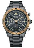 CITIZEN GENTS ECO DRIVE CHRONOGRAPH BLACK STAINLESS CA4556-89E