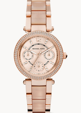MICHAEL KORS PARKER CRYSTAL SET ROSE GOLD MK6110