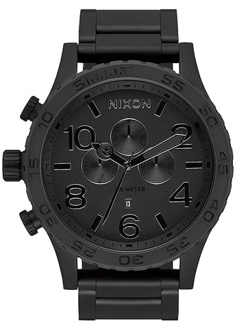 NIXON 51-30 CHRONO ALL MATTE BLACK / BLACK A1389 3086-00