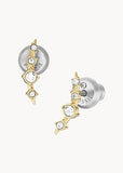FOSSIL JEWELLERY ALL STACKED UP CLIMBER GOLD STUD EARRINGS JF04374710