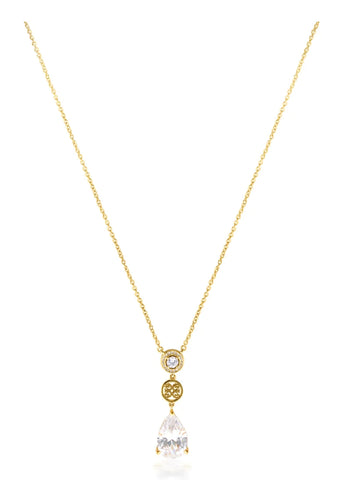 GEORGINI SIGNATURE MEMENTO PENDANT GOLD NECKLACE IP885G
