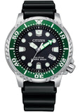 CITIZEN GENTS ECO-DRIVE PROMASTER DIVERS SEA BLACK GREEN BN0157-02E