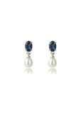 GEORGINI OCEANS WHITSUNDAYS FRESHWATER PEARL BLUE EARRINGS IE1107B