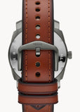FOSSIL MACHINE GREY DIAL TAN LEATHER BAND FS5900